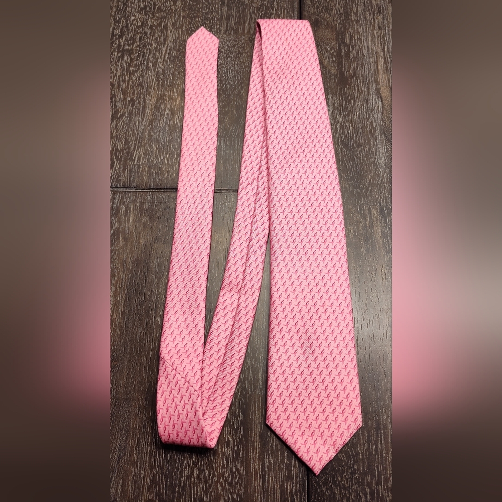 Susan G Komen KNOTS FOR HOPE Pink Ribbon All Over Print Men's Skinny Necktie Tie